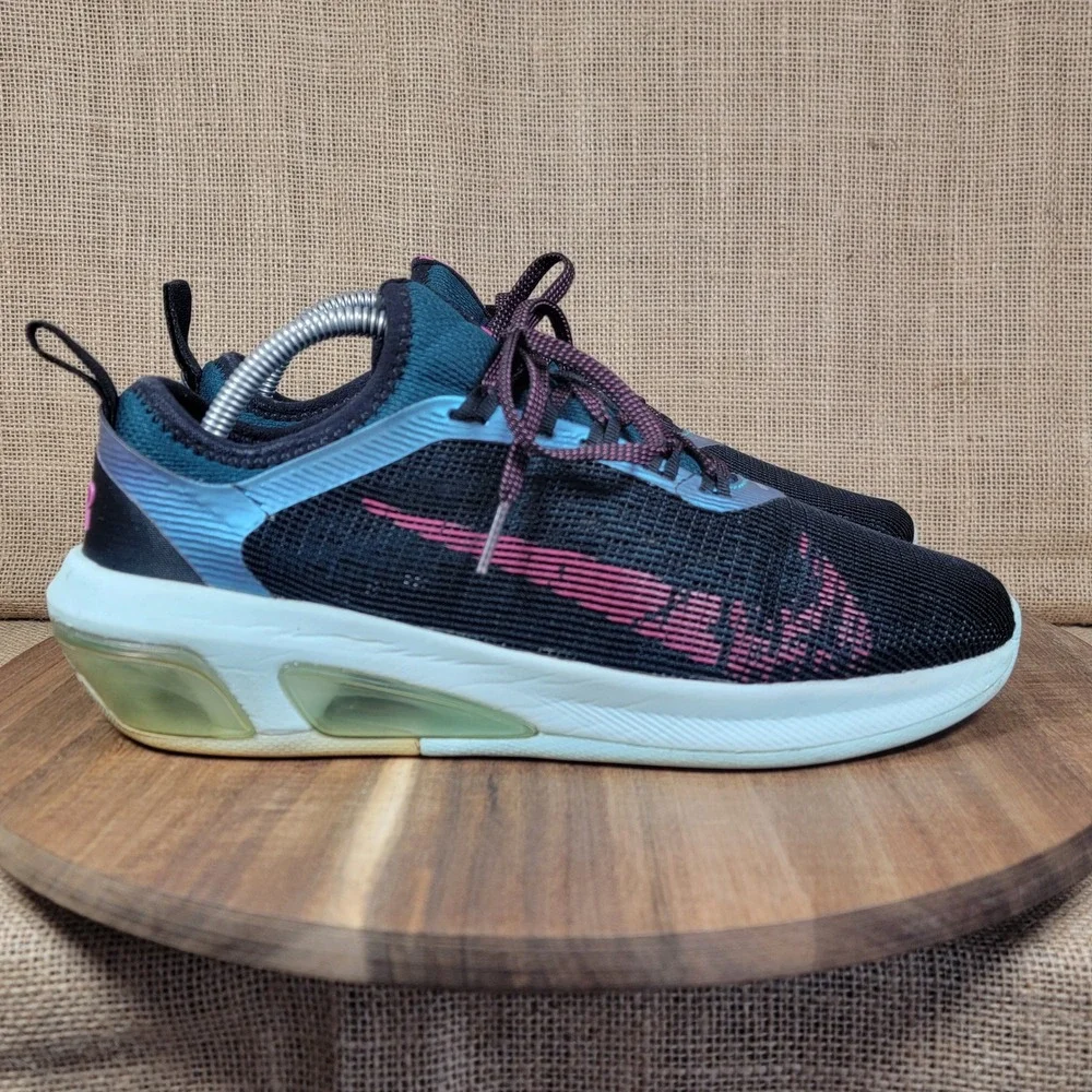 Nike Air Max Fly Running Shoes Black Teal Pink Women's Size 10 Athletic Sneakers